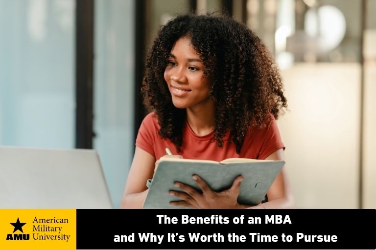 benefits-of-an-mba MBA student taking notes