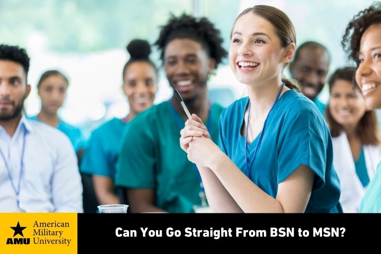 can-you-go-straight-from-bsn-to-msn-amu bsn and msn students in classroom