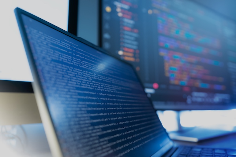 cybersecurity prompts on laptop