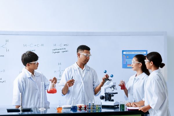 health science degree students in classroom