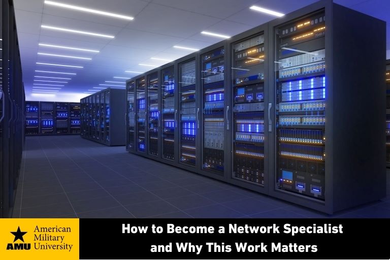 network specialist room of servers
