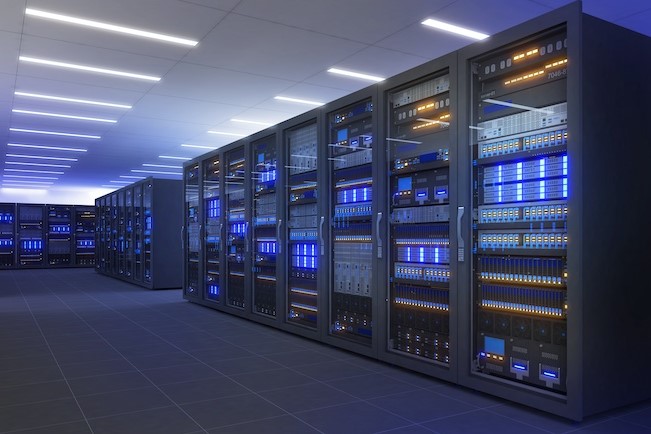 network specialist room of servers