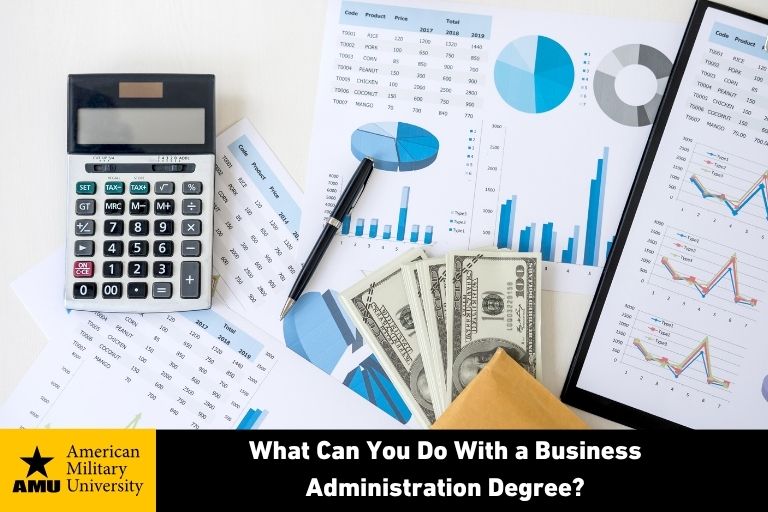 aerial view of calculator and business documents