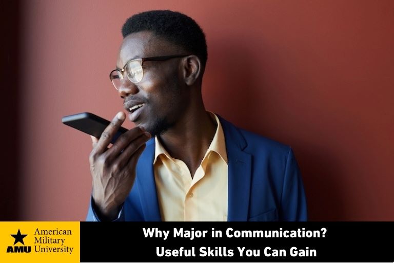 why-major-in-communication communications student on phone