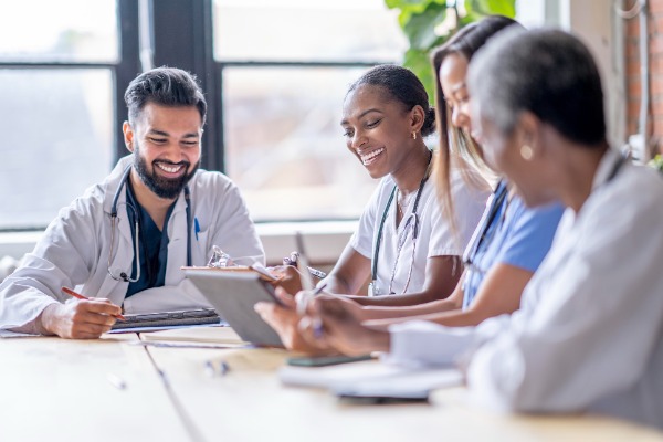nursing masters degree students reviewing data